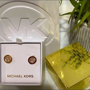 SOLD Michael Kors earrings rose gold NWOT